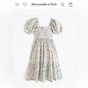 Abercrombie Emerson Poplin Puff Sleeve Midi Dress
(In tile Print)